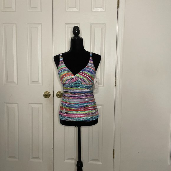 Anne Cole Signature Tankini Top - Picture 1 of 16